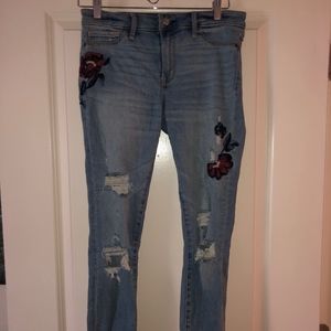 Hollister skinny jeans with floral